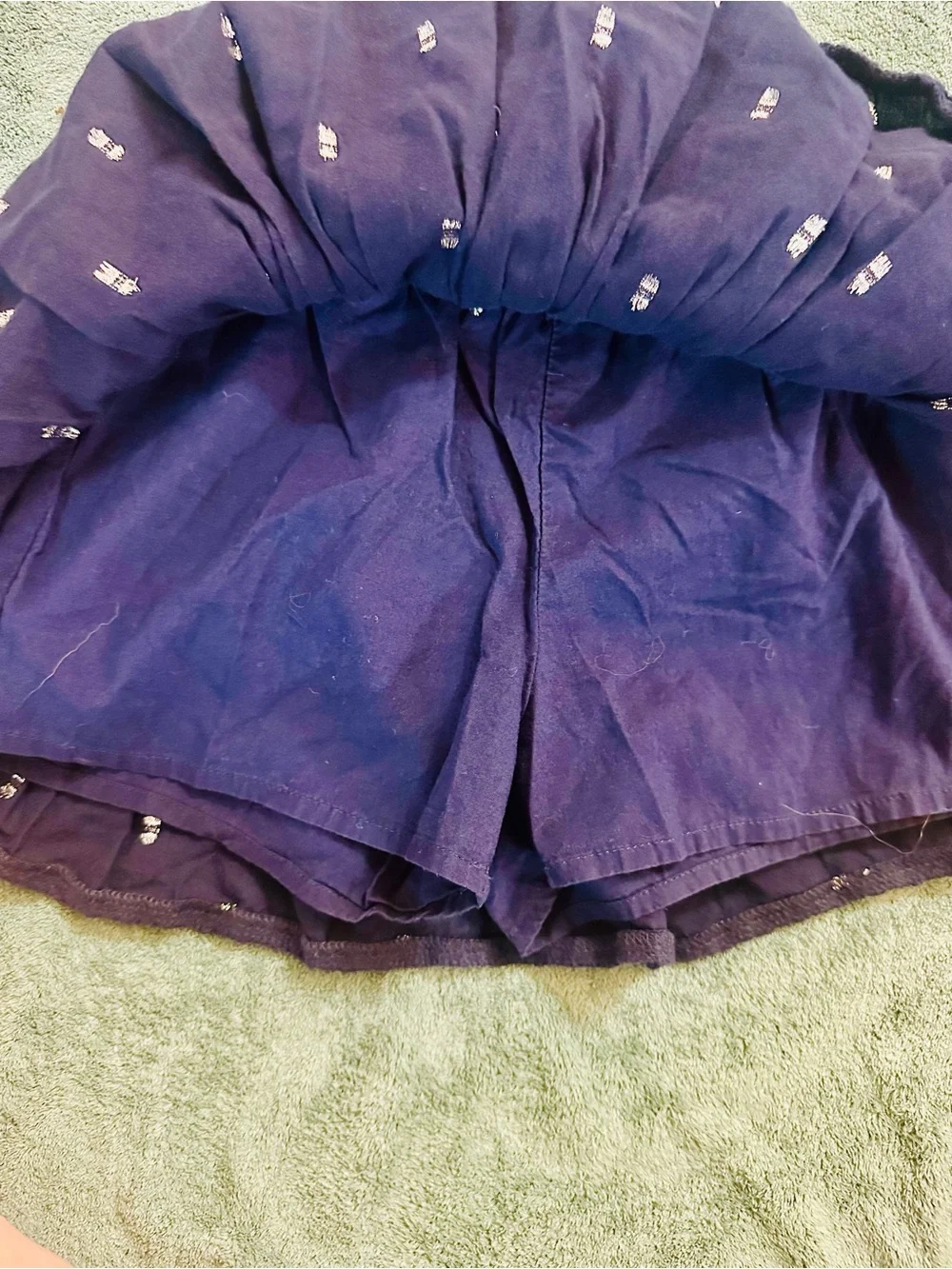 GAP Kids Navy Tiered Ruffle Skirt Girls Size S 6-7 Embroidered Lined